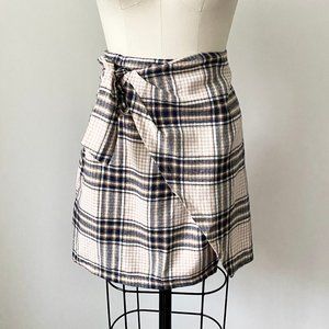 Plaid High Waist Mini Skirt